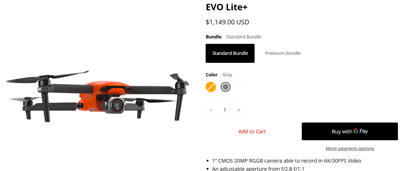 Autel EVO Lite+ — Avanzado